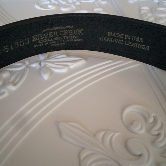 Belt Silver Creek Unisex Classics Concho Leather Belt USA Made 36" long - Picture 2 of 8